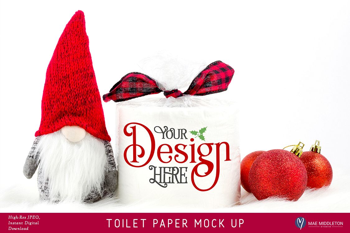 Toilet Paper Roll Mock up for Christmas example image 1