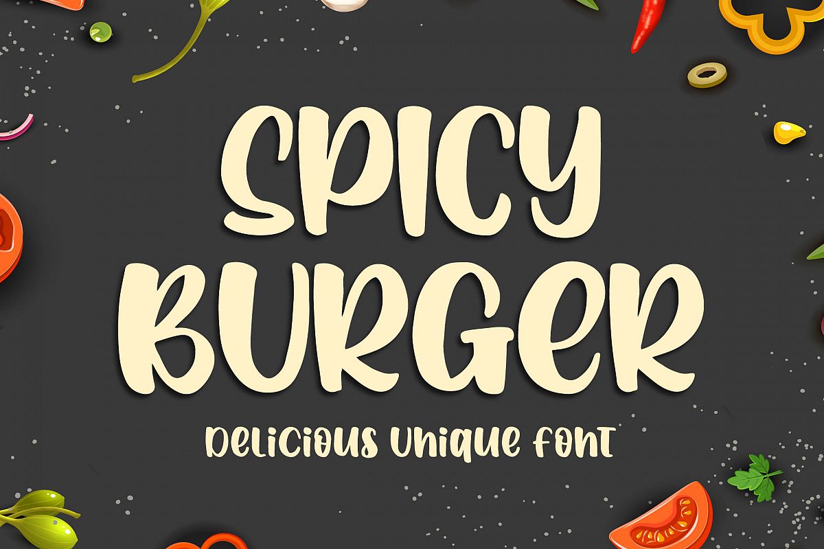 Spicy Burger - Delicious Unique Font example image 1
