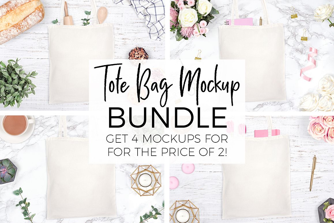 Tote Bag Mockup Bundle example image 1