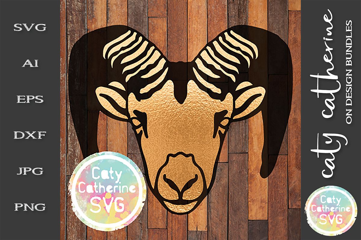 Ram Aries SVG Zodiac Cut File example image 1