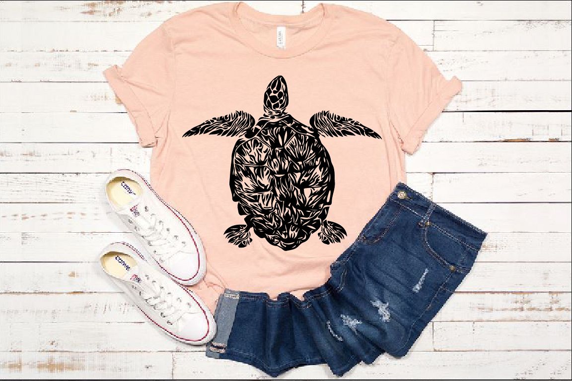 Turtle SVG COWABUNGA Dude Wildlife boho Ninja 1250s example image 1