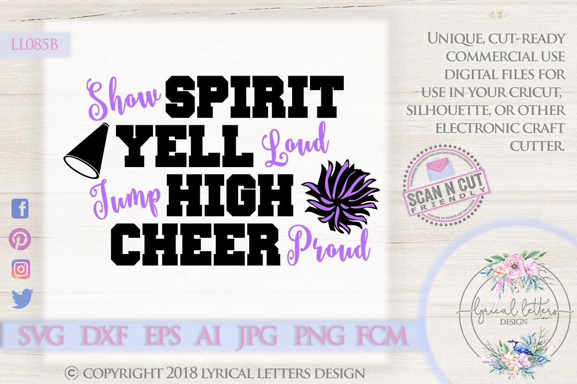 Cheer Proud Cheerleader SVG DXF Cut File LL085B example image 1
