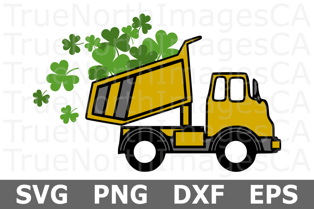 St Patrick's Dump Truck - St Patricks Day SVG Cut File example image 1