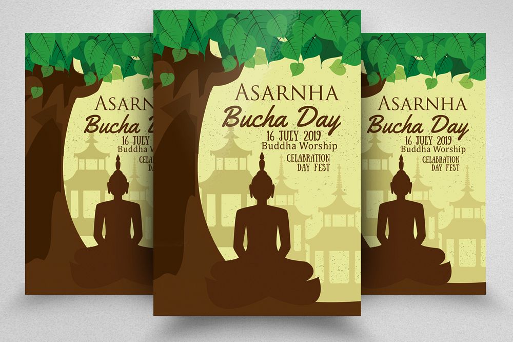 Asarnha Bucha Day Flyer Template example image 1
