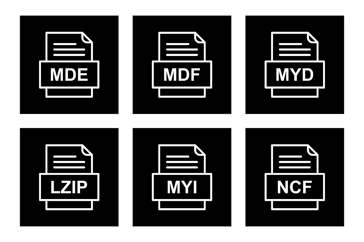 Set Of File Formats Icons example image 1