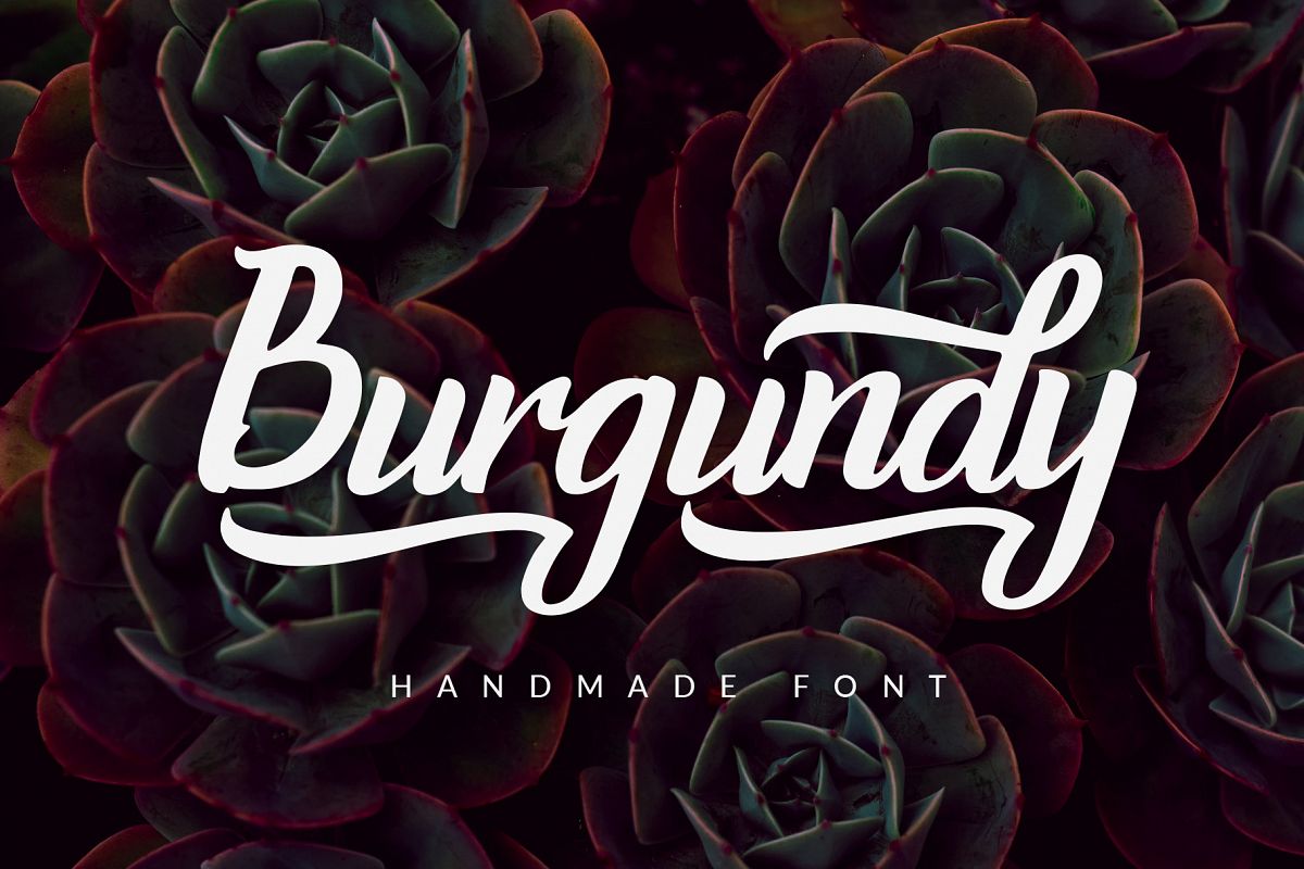 Burgundy - Handmade Font example image 1
