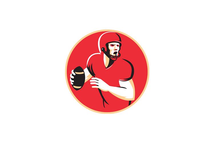 american quarterback football player passing shield example image 1