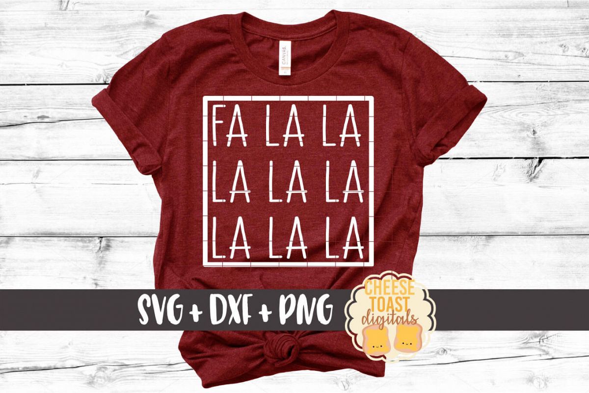 Fa La La La La La La La La - Christmas SVG PNG DXF Cut Files example image 1