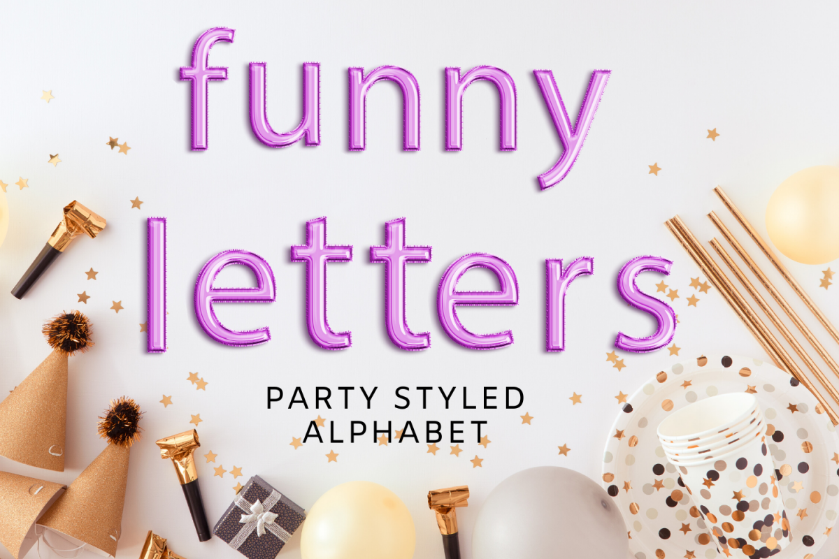 Light Purple Foil Balloon Alphabet Clipart, Blue balloons example image 1