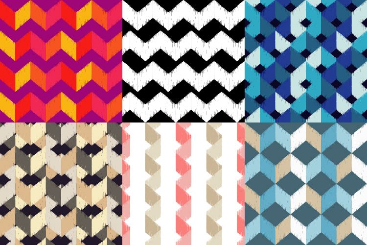 6 Ethnic boho seamless pattern. Scribble texture. example image 1