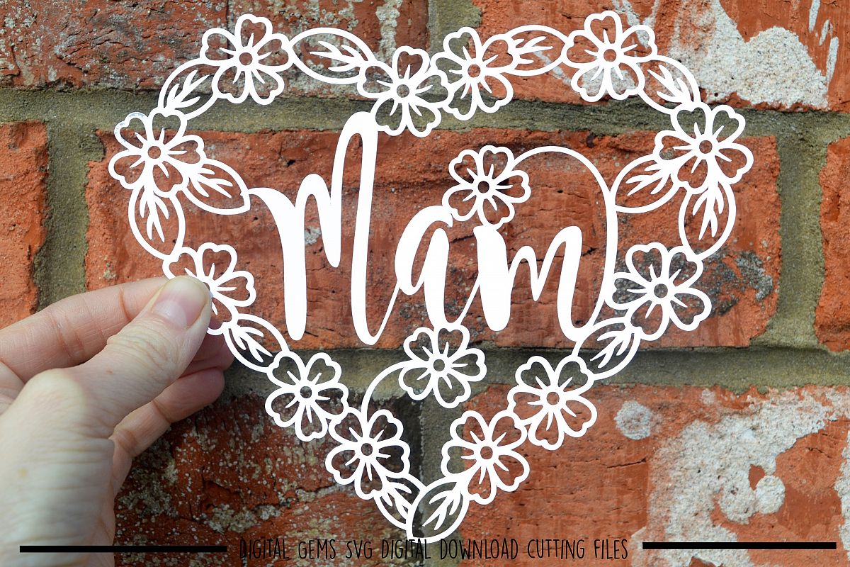 Mam paper cut SVG / DXF / EPS files example image 1