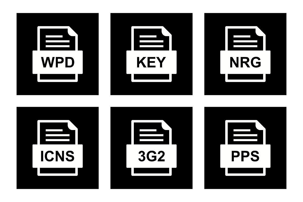 Set Of File Formats Icons example image 1