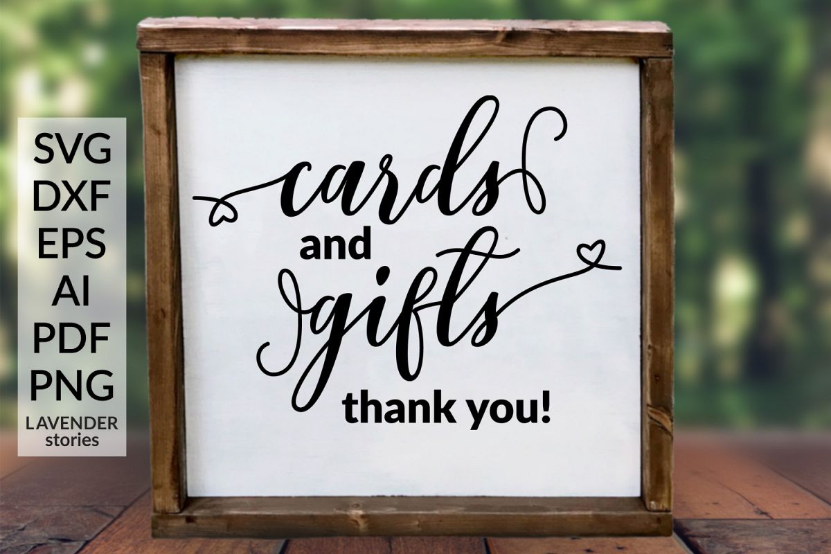 Cards and gifts - Wedding sign SVG cut file