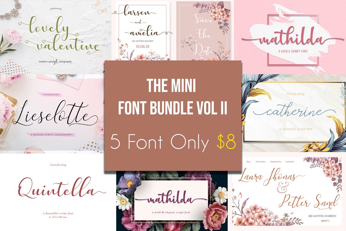 The Mini Font Bundle Vol II example image 1