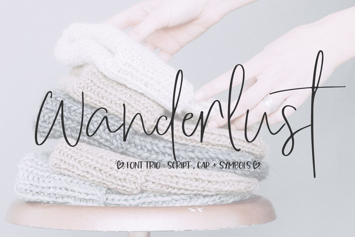 Wanderlust script font example image 1