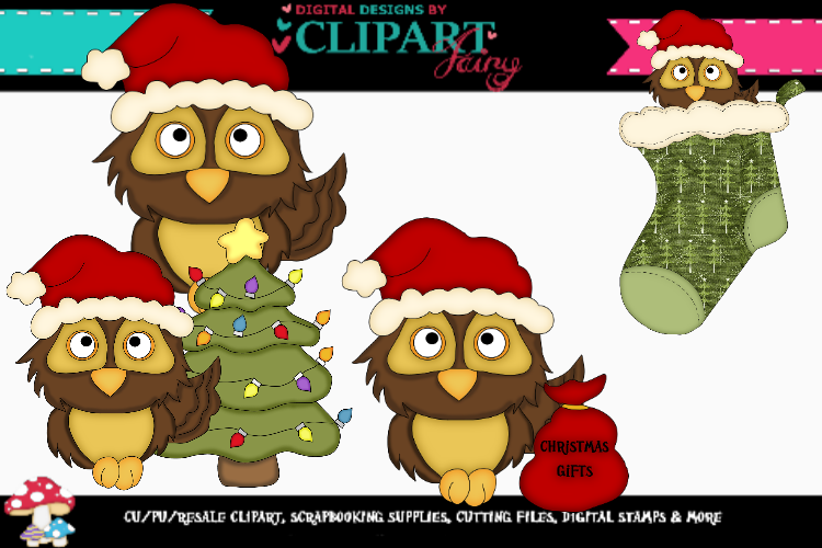 Brown Christmas Owls example image 1
