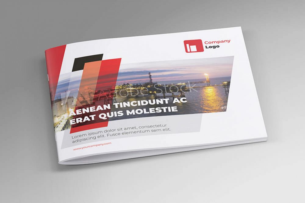 Offshore Oil and Gas Booklet Design Template example image 1