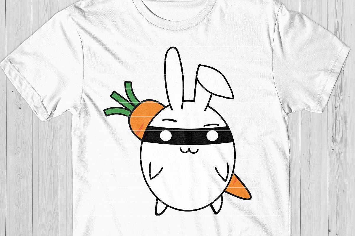 Ninja Bunny SVG Cut File example image 1
