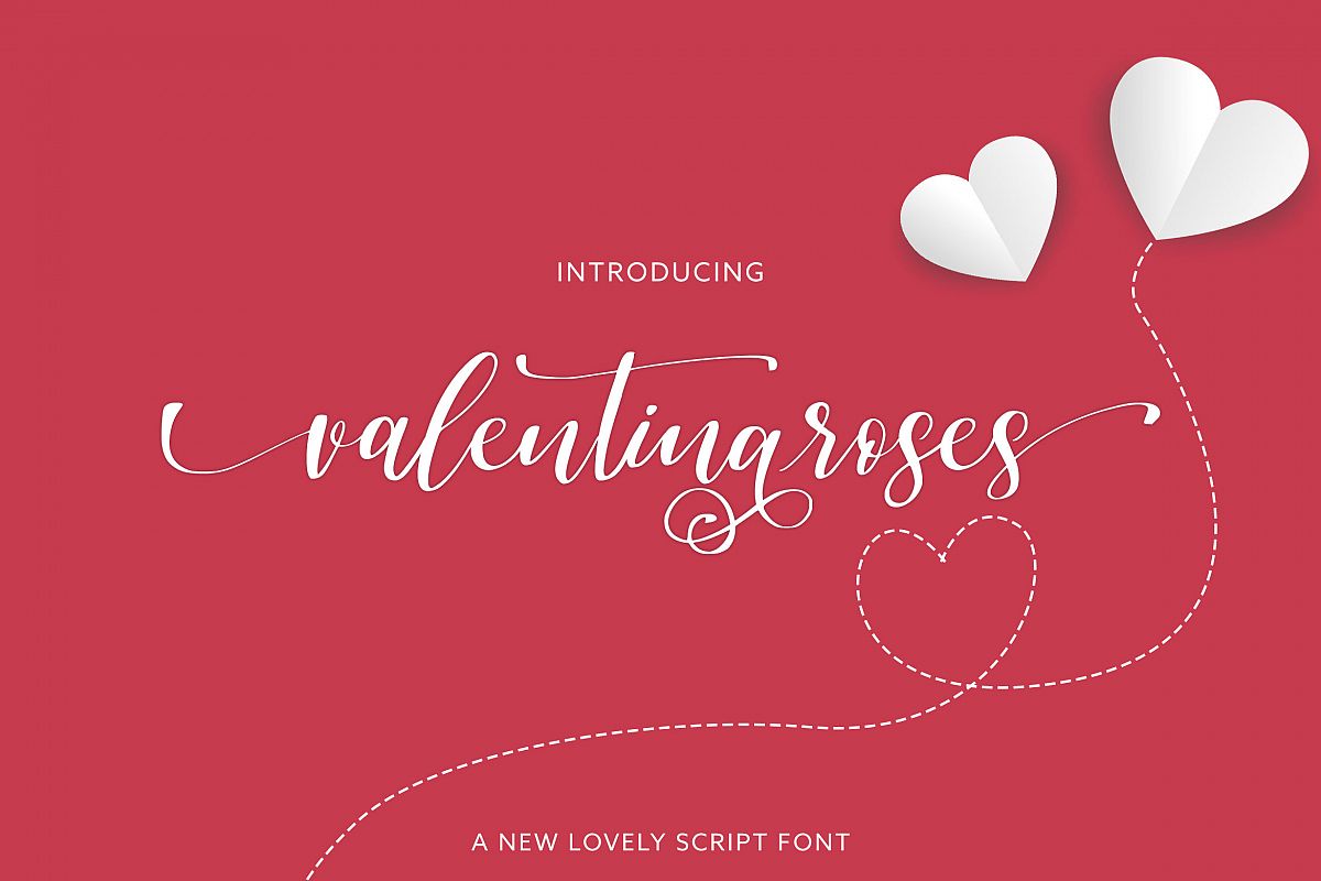 Valentinaroses Lovely Script Font example image 1