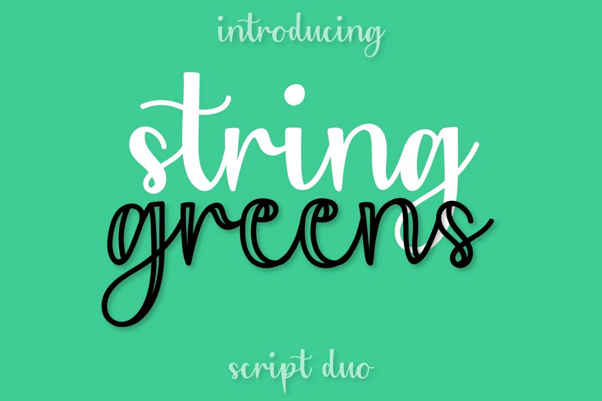 String Greens - A Fun Script Duo example image 1