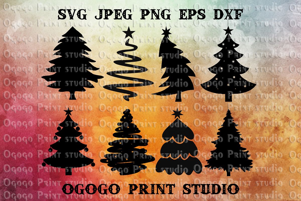 Christmas Tree Svg Bundle, Merry Christmas svg file example image 1