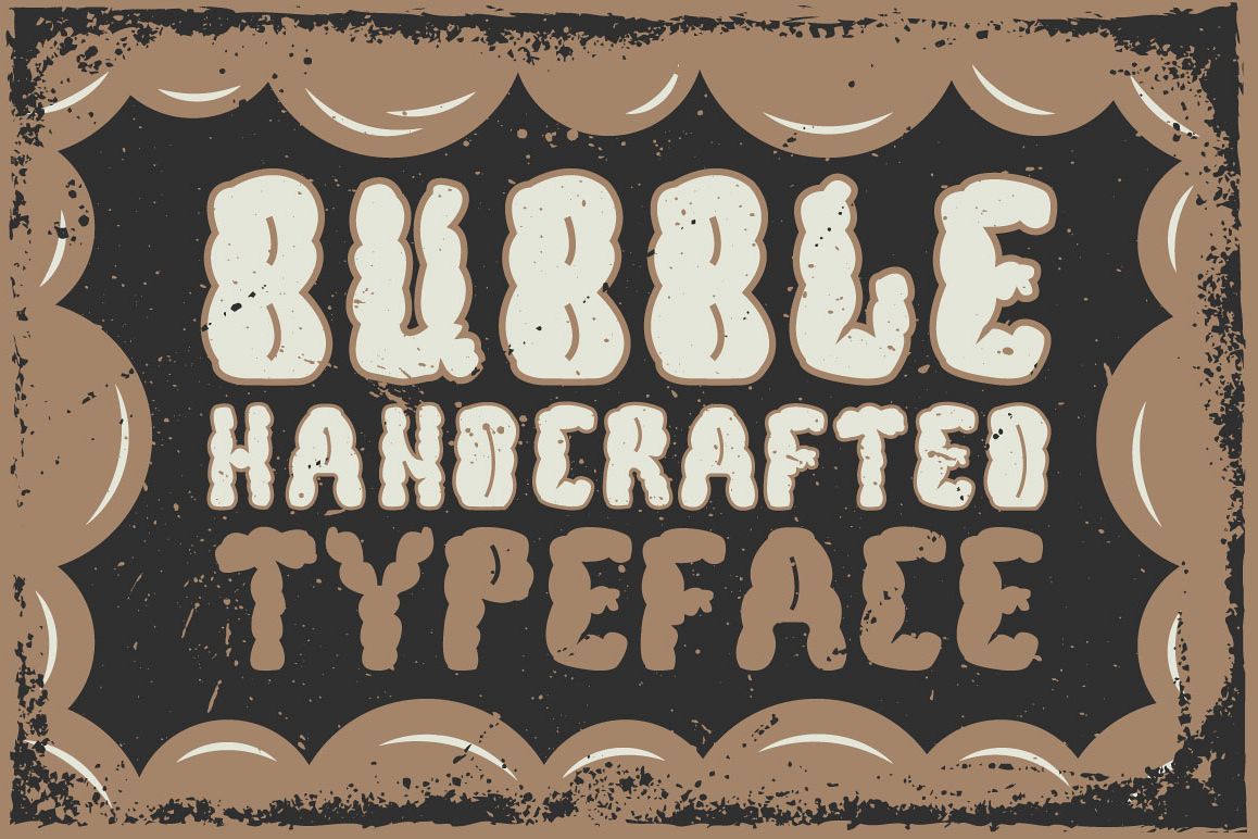 Bubble handcrafted typeface example image 1