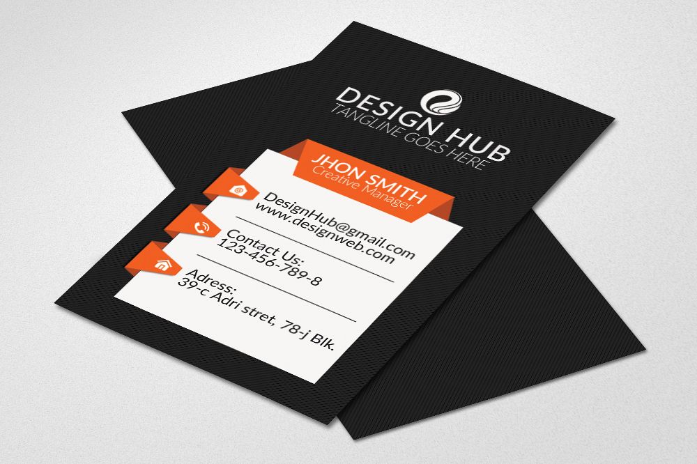 Stylish Vertical Business Cards example image 1