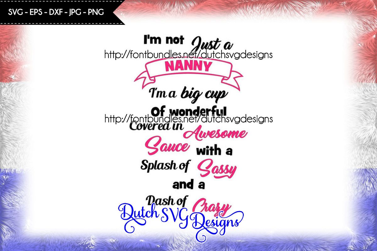 Text cutting file Nanny example image 1