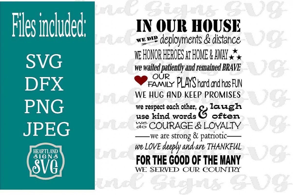 In Our Army Home SVG example image 1