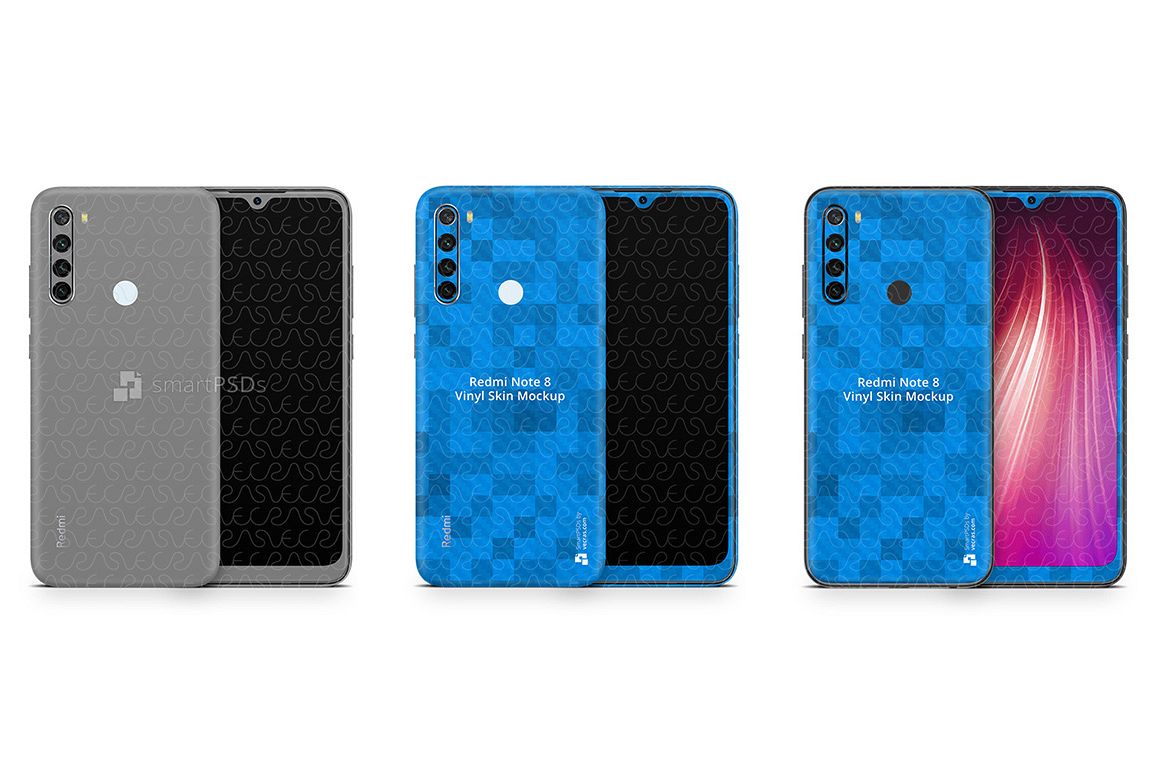 Redmi Note 8 2019 PSD Skin Mockup Template example image 1