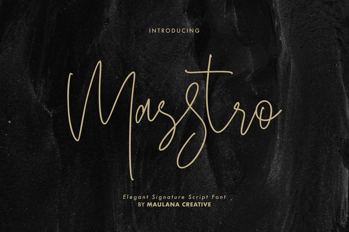 Masstro Signature Typeface example image 1