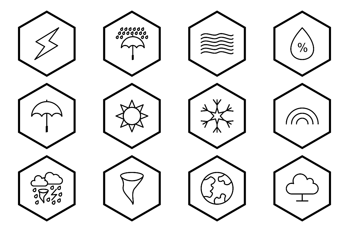 Set Of Weather And Season Icons example image 1