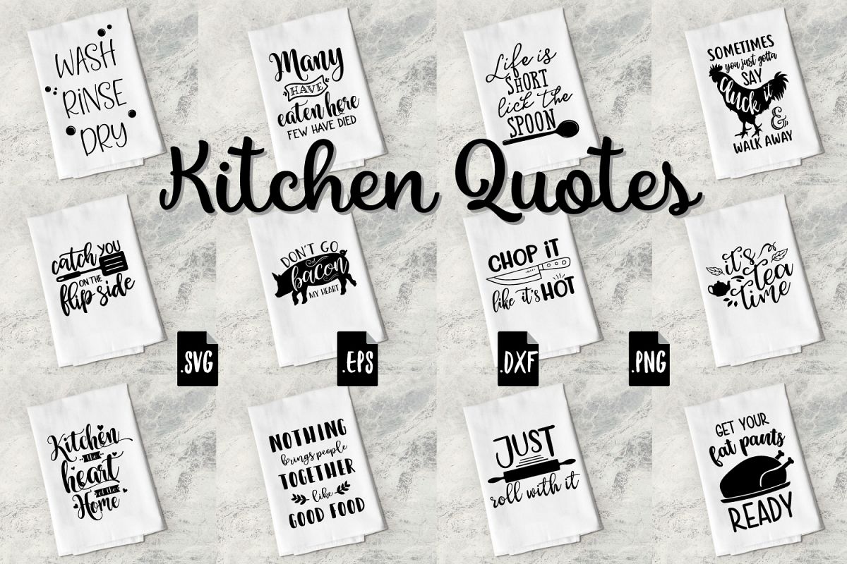 Download Funny Kitchen Quotes Bundle - SVG, EPS, DXF, PNG (137803 ...