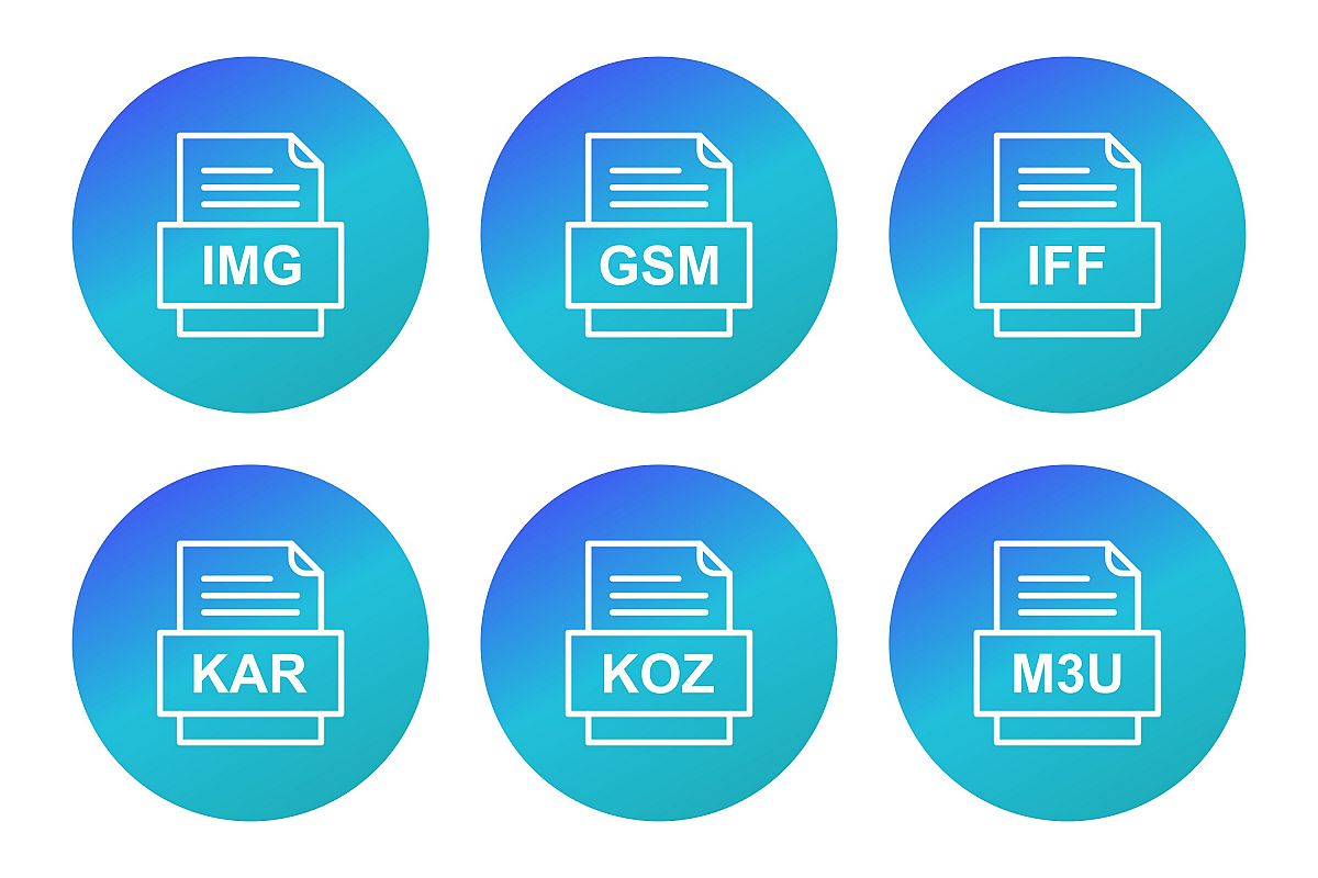 Set Of File Formats Icons example image 1