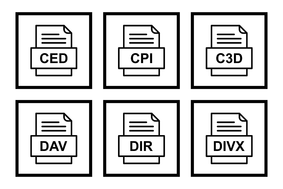 Set Of File Formats Icons example image 1