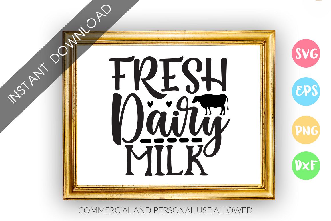Fresh dairy milk SVG Design example image 1