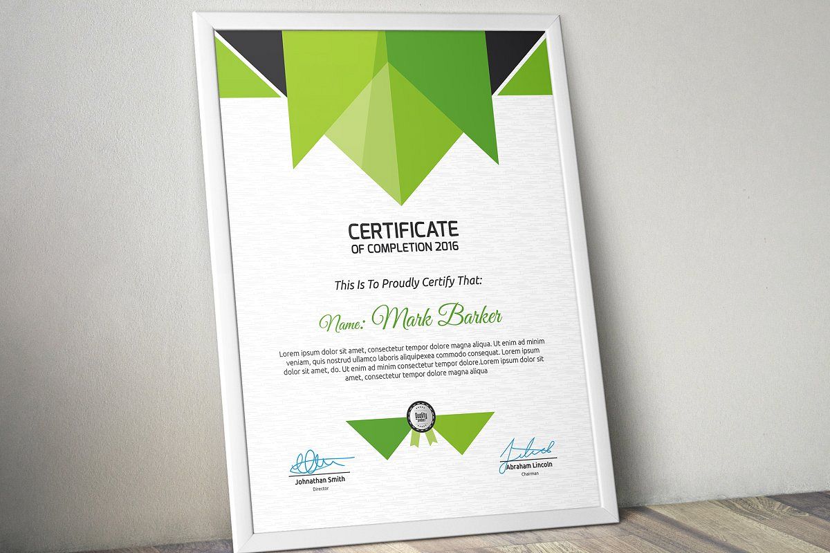 Certificate example image 1