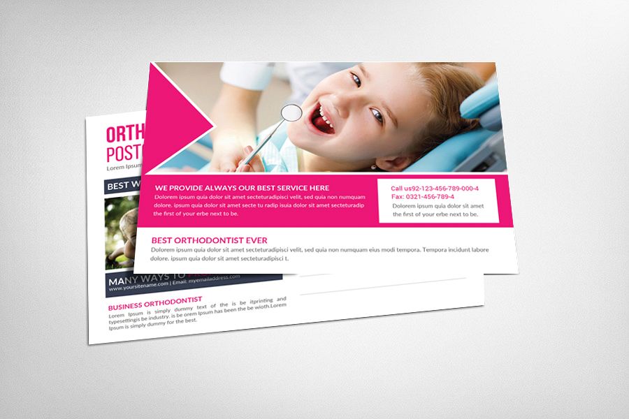 Orthodontist Postcard Template example image 1