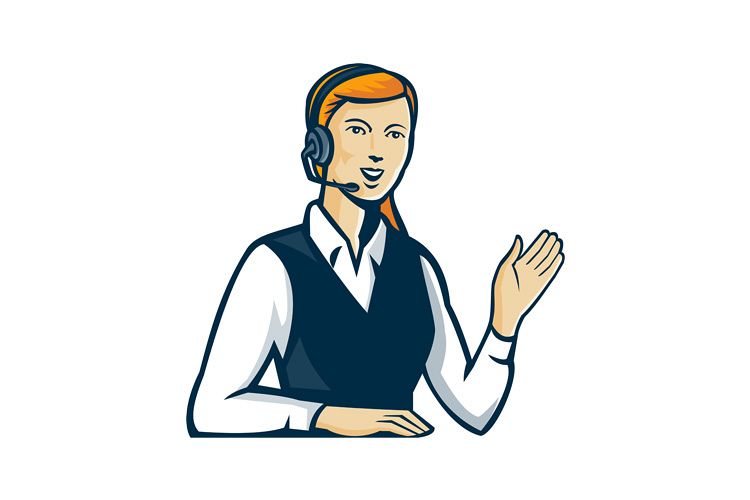Telemarketer Call Center Operator Retro example image 1