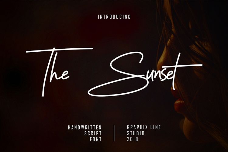 The Sunset Script Font example image 1