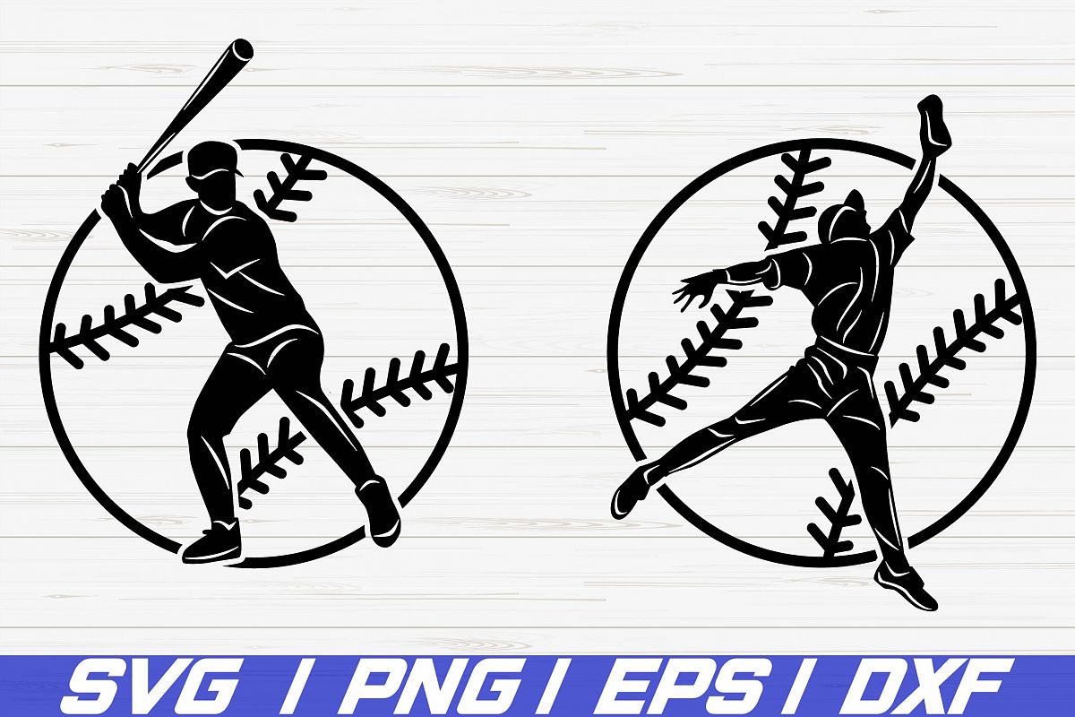 Download Baseball SVG / Cricut / Cut File / Baseball Player / DXF