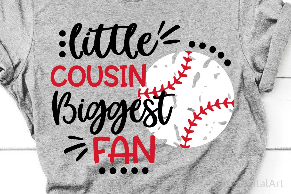 Baseball Cousin Svg, Baseball Svg Little Brother Biggest Fan example image 1