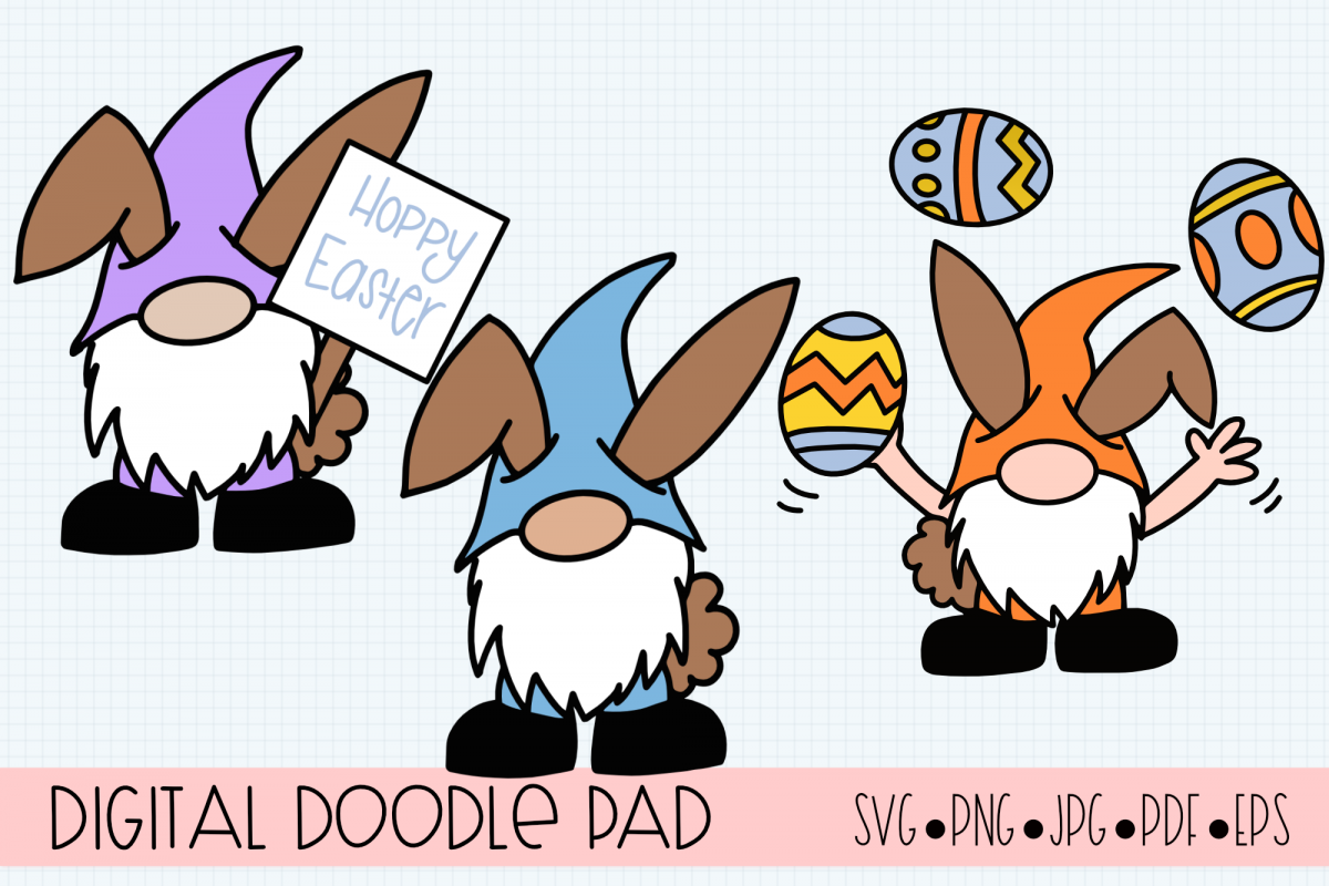 Download Easter Gnomes SVG, Silhouette and Cricut Cut Files