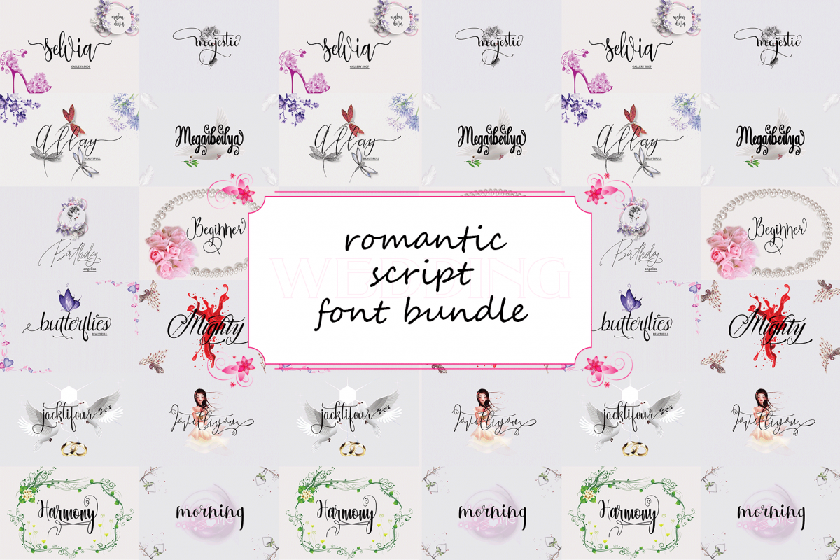 Romantic Script Font Bundle example image 1