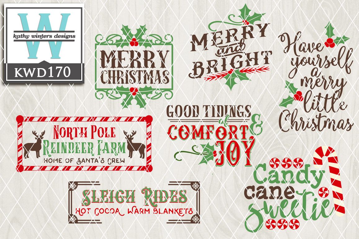 Christmas Cutting File KWD170 example image 1