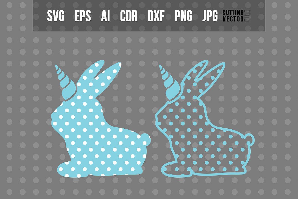 Bunny Unicorn with Polka-Dots - Easter Design example image 1