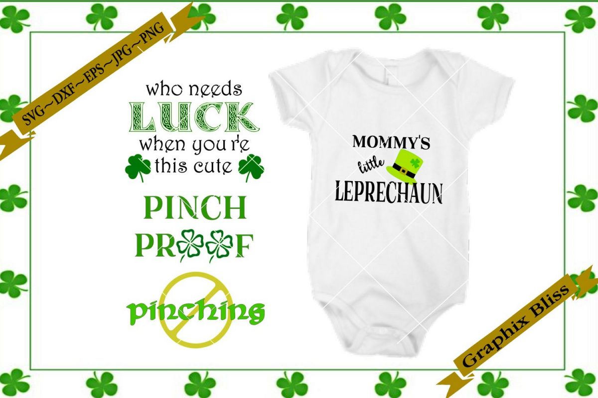 St Patrick's Day Irish Baby Children's Bundle SVG example image 1