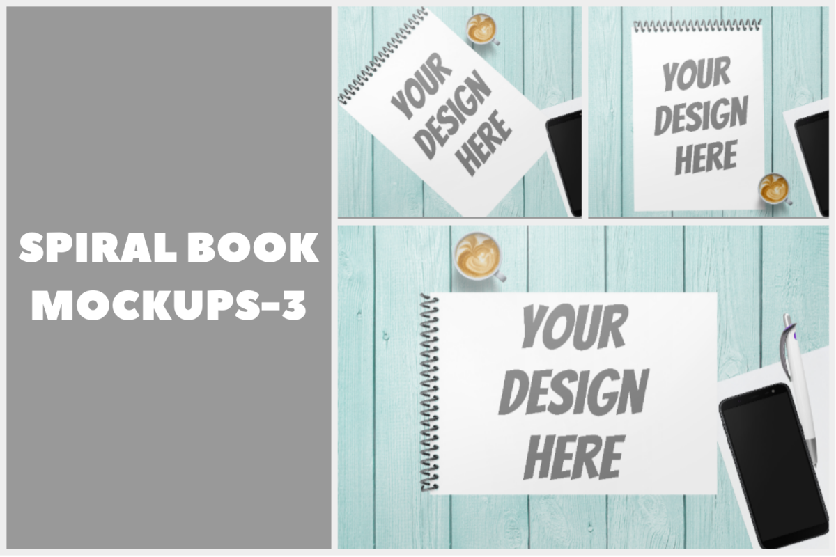 Spiral Note Book Mockup - 3 |PNG | W4000XH2667 example image 1