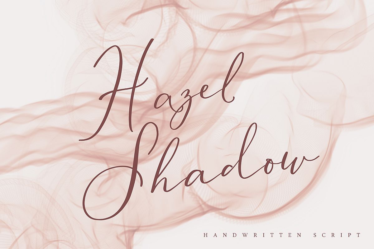 Hazel Shadow, beautiful calligraphy font example image 1