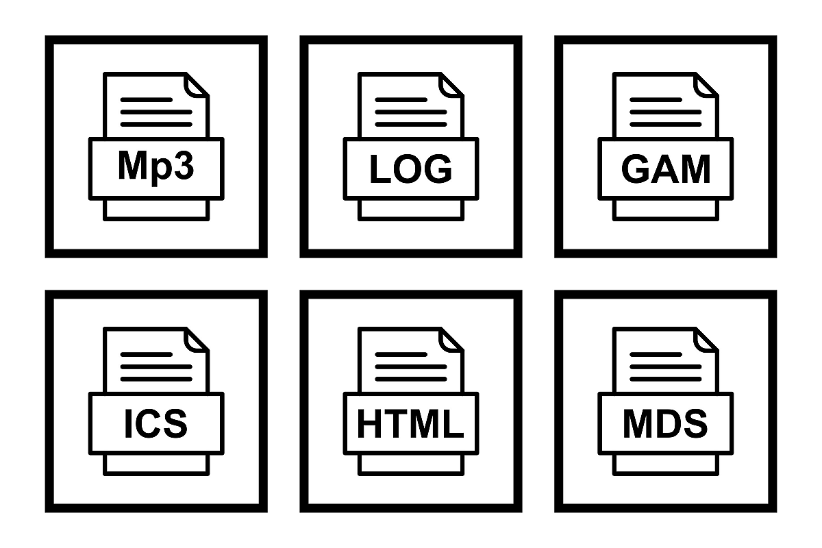 Set Of File Formats Icons example image 1